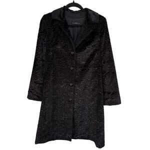 For Joseph Y2K Faux Fur Long Coat Maximalist Mob Wife Corporate Goth Small